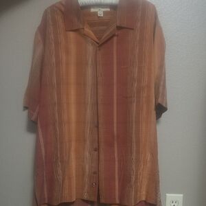 Tommy Bahama Brown Silk Shirt